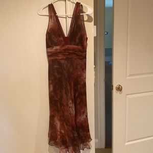 Teri Jon side zip empire waist slip lined flowy dress size 4
